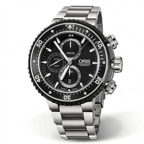 Szwajcarski zegarek męski dla nurków ORIS PRODIVER CHRONOGRAPH 01 774 7727 7154-SET (0177477277154SET)