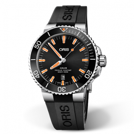 Szwajcarski zegarek męski do nurkowania ORIS AQUIS DATE 01 733 7730 4159-07 4 24 64EB (0173373041590742464EB)