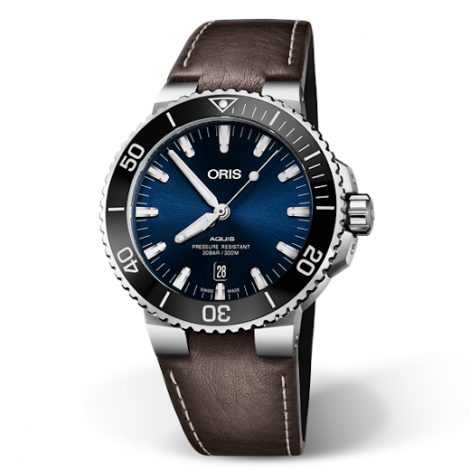 Szwajcarski zegarek męski do nurkowania ORIS AQUIS DATE 01 733 7730 4135-07 5 24 10EB (01733773041350752410EB)