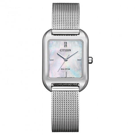 Modowy zegarek damski CITIZEN Rectangular EM0491-81D (EM049181D)