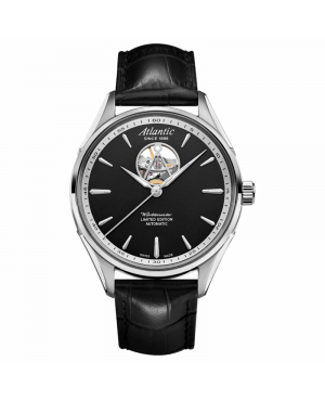 Szwajcarski klasyczny zegarek męski ATLANTIC Worldmaster Open Heart Limited Edition 52780.41.61 (527804161)