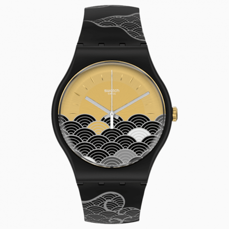 Szwajcarski modowy zegarek damski SWATCH CLOUD SEA SO32Z105