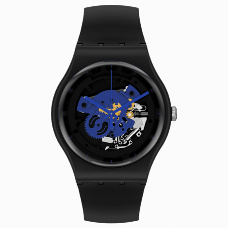 Szwajcarski modowy zegarek męski SWATCH TIME TO BLUE BIG SO32B109