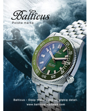 Polski zegarek męski do nurkowania BALTICUS Deep Water BLT-DW-GRN
