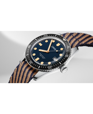 Szwajcarski, klasyczny zegarek męski ORIS Divers Sixty-Five 01 733 7720 4035-07 5 21 13 (01733772040350752113)
