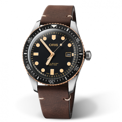 Szwajcarski, klasyczny zegarek męski ORIS Divers Sixty-Five 01 733 7720 4354-07 5 21 44 (01733772043540752144)