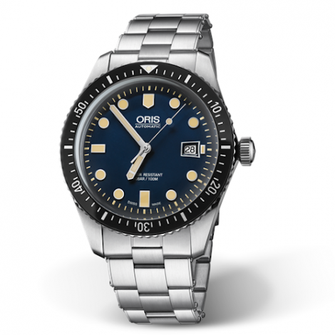Szwajcarski, klasyczny zegarek męski ORIS  Divers Sixty-Five 01 733 7720 4055-07 8 21 18 (01733772040550782118)