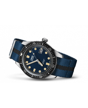 Szwajcarski, klasyczny zegarek męski ORIS Divers Sixty-Five 01 733 7720 4055-07 5 21 28FC (01733772040550752128FC)