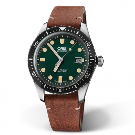 Szwajcarski, klasyczny zegarek męski ORIS Divers Sixty-Five 01 733 7720 4057-07 5 21 (017337720405707521)