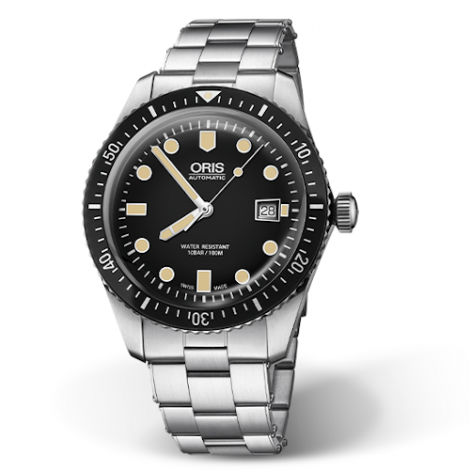Szwajcarski, klasyczny zegarek męski ORIS  Divers Sixty-Five 01 733 7720 4054-07 8 21 18 (01733772040540782118)