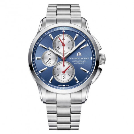 Szwajcarski sportowy zegarek męski MAURICE LACROIX PONTOS Chronograph PT6388-SS002-430-1 (PT6388SS0024301)