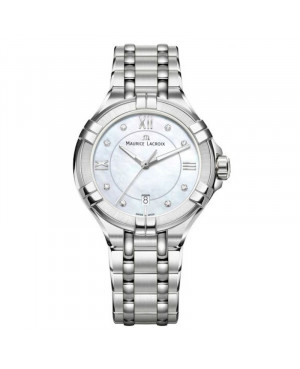 Szwajcarski elegancki zegarek damski MAURICE LACROIX AIKON Date AI1004-SS002-170-1 (AI1004SS0021701)