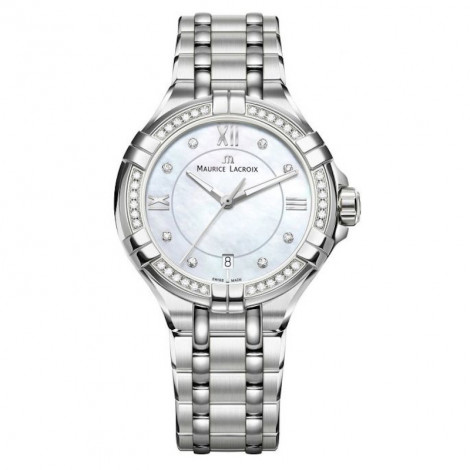 Szwajcarski elegancki zegarek damski MAURICE LACROIX AIKON Date AI1006-SD502-170-1 (AI1006SD5021701)