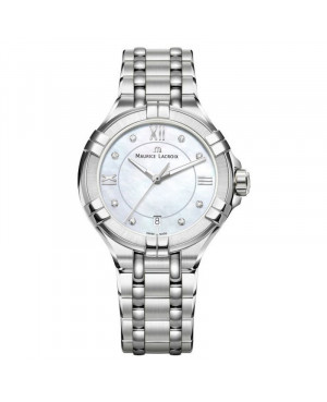 Szwajcarski elegancki zegarek damski MAURICE LACROIX AIKON Date AI1006-SS002-170-1 (AI1006SS0021701)