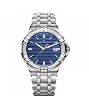 Szwajcarski klasyczny zegarek męski MAURICE LACROIX AIKON Date AI1008-SS002-431-1 (AI1008SS0024311)