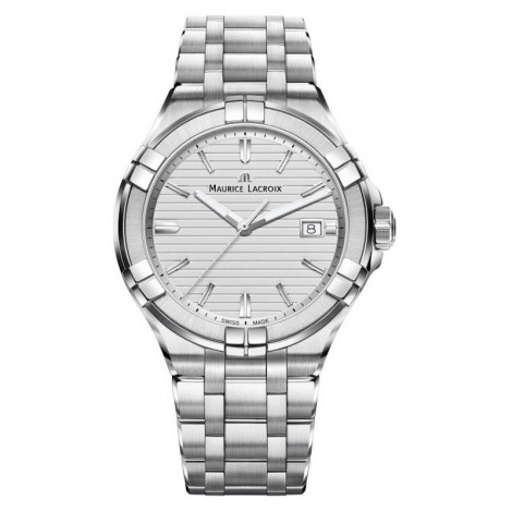 Szwajcarski klasyczny zegarek męski MAURICE LACROIX AIKON Date AI1008-SS002-131-1 (AI1008SS0021311)