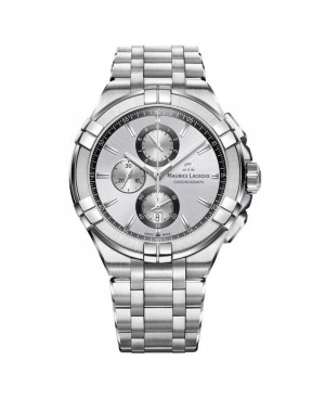 Szwajcarski sportowy zegarek męski MAURICE LACROIX AIKON Chronograph AI1018-SS002-130-1 (AI1018SS0021301)