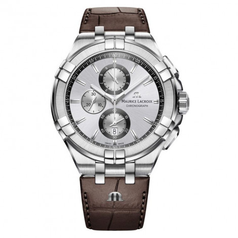 Szwajcarski sportowy zegarek męski MAURICE LACROIX AIKON Chronograph AI1018-SS001-130-1 (AI1018SS0011301)