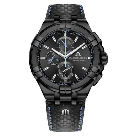 Szwajcarski sportowy zegarek męski MAURICE LACROIX AIKON Chronograph AI1018-PVB01-337-1 (AI1018PVB013371)