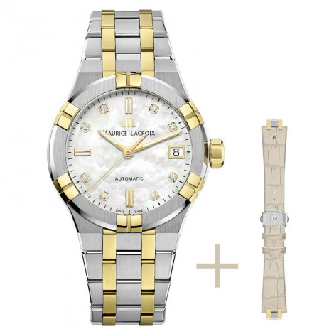 Szwajcarski elegancki zegarek damski MAURICE LACROIX AIKON AI6006-PVY13-170-2 (AI6006PVY131702)