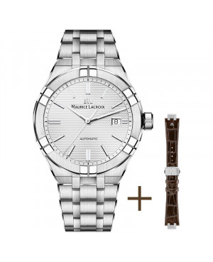 Szwajcarski elegancki zegarek męski MAURICE LACROIX AIKON AI6008-SS002-130-2 (AI6008SS0021302)