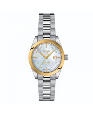 Szwajcarski elegancki zegarek damski TISSOT T-My Lady 18K Gold T930.007.41.116.00 (T9300074111600)