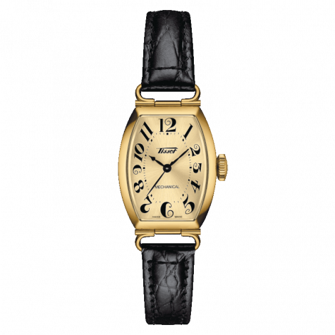 Szwajcarski elegancki zegarek damski TISSOT Heritage Porto Mechanical Small Lady  T128.161.36.262.00 (T1281613626200)