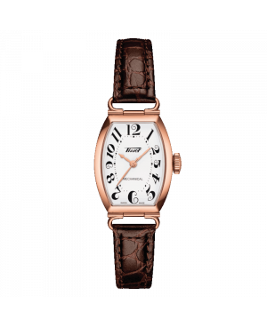 Szwajcarski elegancki zegarek damski TISSOT Heritage Porto Mechanical Small Lady T128.161.36.012.00 (T1281613601200)