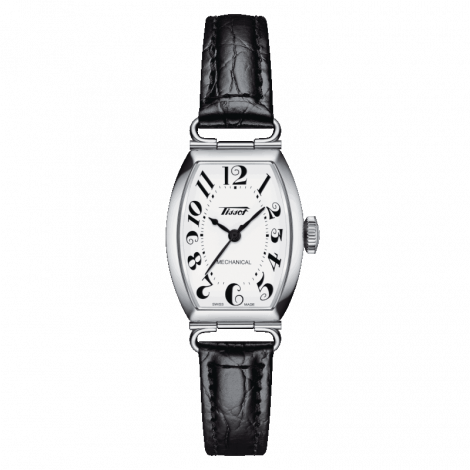 Szwajcarski elegancki zegarek damski TISSOT Heritage Porto Mechanical Small Lady T128.161.16.012.00 (T1281611601200)