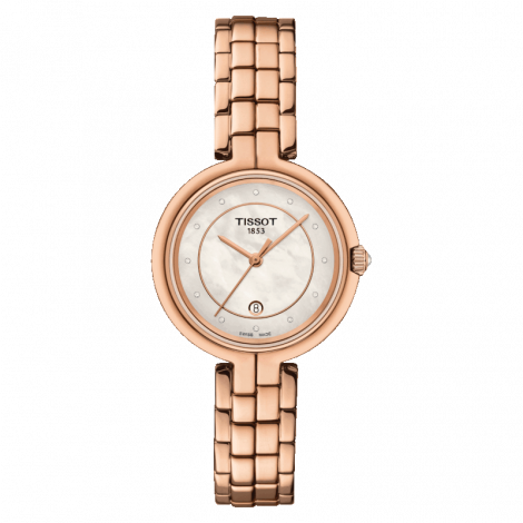 Szwajcarski biżuteryjny zegarek damski TISSOT Flamingo T094.210.33.116.02 (T0942103311602)
