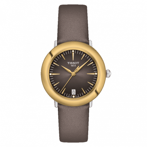Szwajcarski elegancki zegarek damski TISSOT Glendora 18K Gold T929.210.46.066.00 (T9292104606600)
