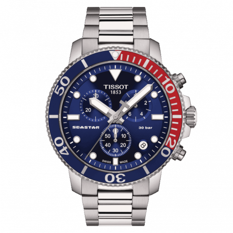 Szwajcarski sportowy zegarek męski TISSOT Seastar 1000 T120.417.11.041.03 (T1204171104103)