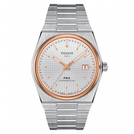 Szwajcarski klasyczny zegarek męski TISSOT PRX Powermatic 80 T137.407.21.031.00 (T1374072103100)