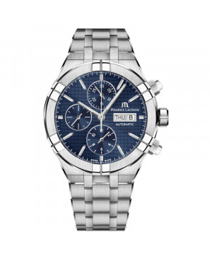 Szwajcarski sportowy zegarek męski MAURICE LACROIX AIKON Automatic Chronograph AI6038-SS002-430-1 (AI6038SS0024301)
