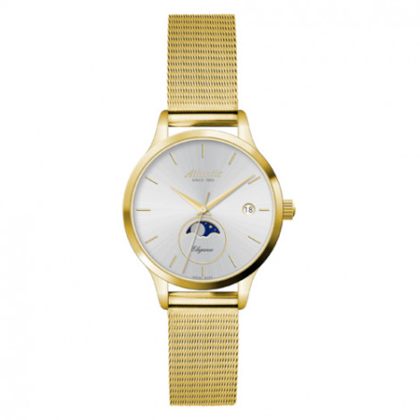 Szwajcarski elegancki zegarek damski ATLANTIC Elegance Moonphase 29040.45.21MB (290404521MB).