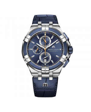 Szwajcarski sportowy zegarek męski MAURICE LACROIX AIKON Chronograph AI1018-SS001-432-4