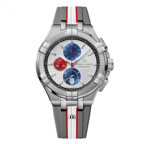 Szwajcarski sportowy zegarek męski MAURICE LACROIX Aikon Chronograph Special Edition Mahindra Racing AI1018-TT031-130-2