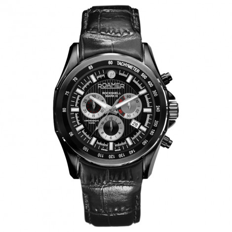 Szwajcarski elegancki zegarek męski ROAMER Rockshell Mark III Chrono 220837 42 55 02 (220837425502)