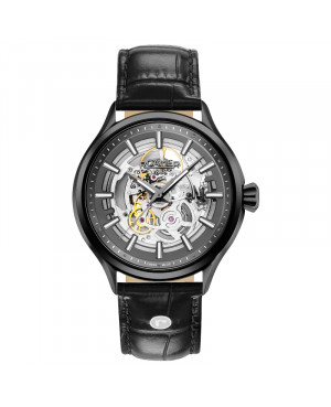 Szwajcarski elegancki zegarek męski ROAMER COMPETENCE SKELETON III 101663 40 55 05N (101663405505N)