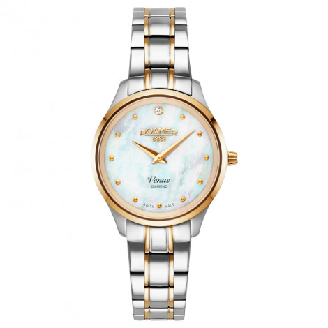 Szwajcarski elegancki zegarek damski ROAMER VENUS DIAMOND 601857 47 89 20 (601857478920)