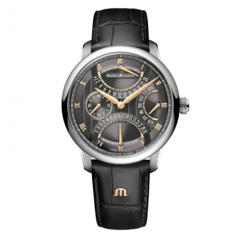 Szwajcarski elegancki zegarek męski MAURICE LACROIX Masterpiece Triple Rétrograde MP6538-SS001-310-1