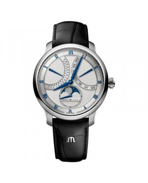 Szwajcarski elegancki zegarek męski MAURICE LACROIX Masterpiece Moonphase Rétrograde MP6608-SS001-110-1