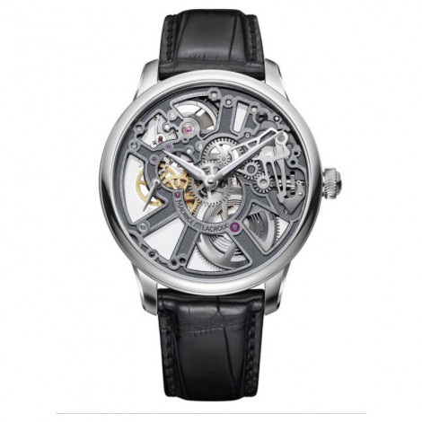 Szwajcarski elegancki zegarek męski MAURICE LACROIX Masterpiece Skeleton MP7228-SS001-003-1