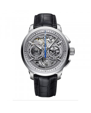 Szwajcarski elegancki zegarek męski MAURICE LACROIX Masterpiece Chronograph Skeleton MP6028-SS001-001-1