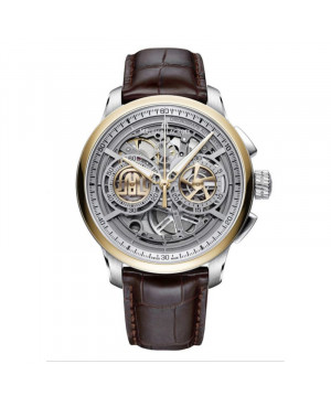 Szwajcarski elegancki zegarek męski MAURICE LACROIX Masterpiece Chronograph Skeleton MP6028-PS101-001-1