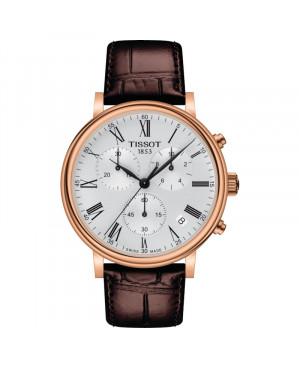 Szwajcarski klasyczny zegarek męski TISSOT T122.417.36.033.00 Carson Premium Chronograph