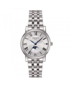 Szwajcarski elegancki zegarek damski TISSOT Carson Premium Lady Moonphase T122.223.11.033.00