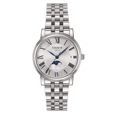 Szwajcarski elegancki zegarek damski TISSOT Carson Premium Lady Moonphase T122.223.11.033.00