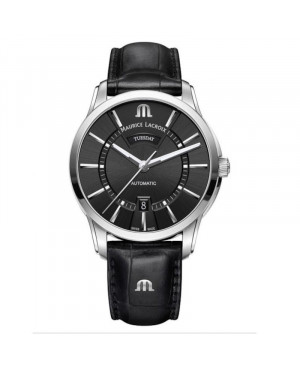 Szwajcarski elegancki zegarek męski MAURICE LACROIX PONTOS Day Date PT6358-SS001-330-1 (PT6358SS0013301)