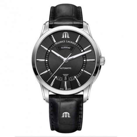 Szwajcarski elegancki zegarek męski MAURICE LACROIX PONTOS Day Date PT6358-SS001-330-1 (PT6358SS0013301)
